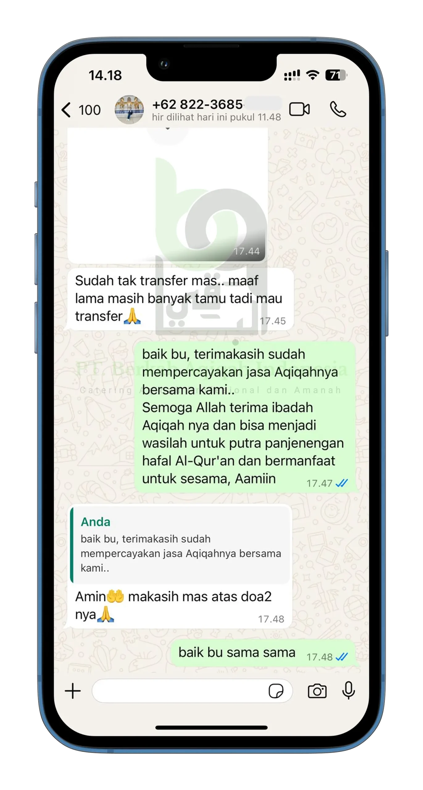 Testimoni Temanggung aqiqah Al Baqi 2